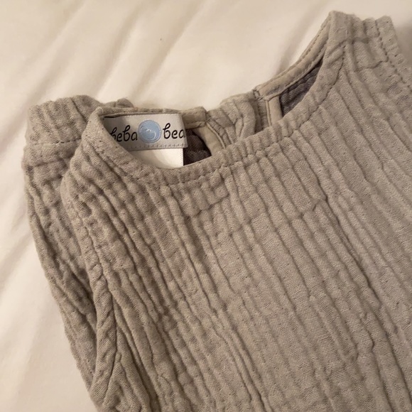 Beba Bean Coco Romper in Grey Muslin - Picture 4 of 4